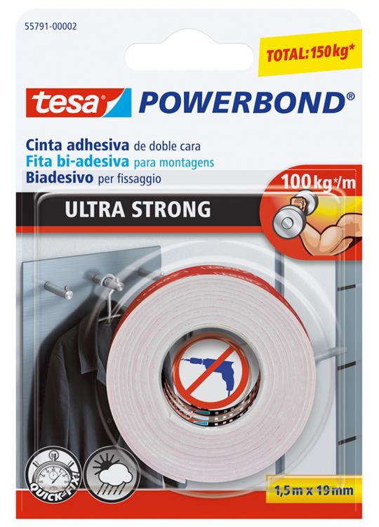 TESA POWERBOND MONTAGETAPE ULTRA STRONG 1,5M