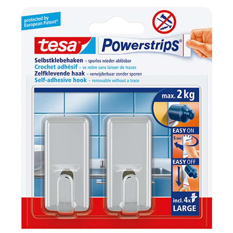 TESA POWERSTRIPS HAAK L CLASSIC CHROOM