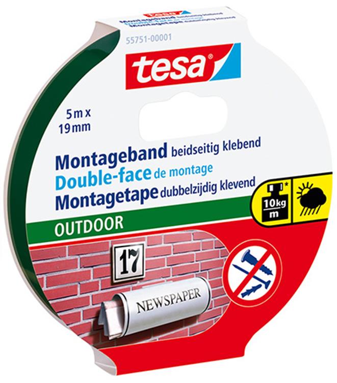 TESA MONTAGETAPE OUTDOOR 5X19MM