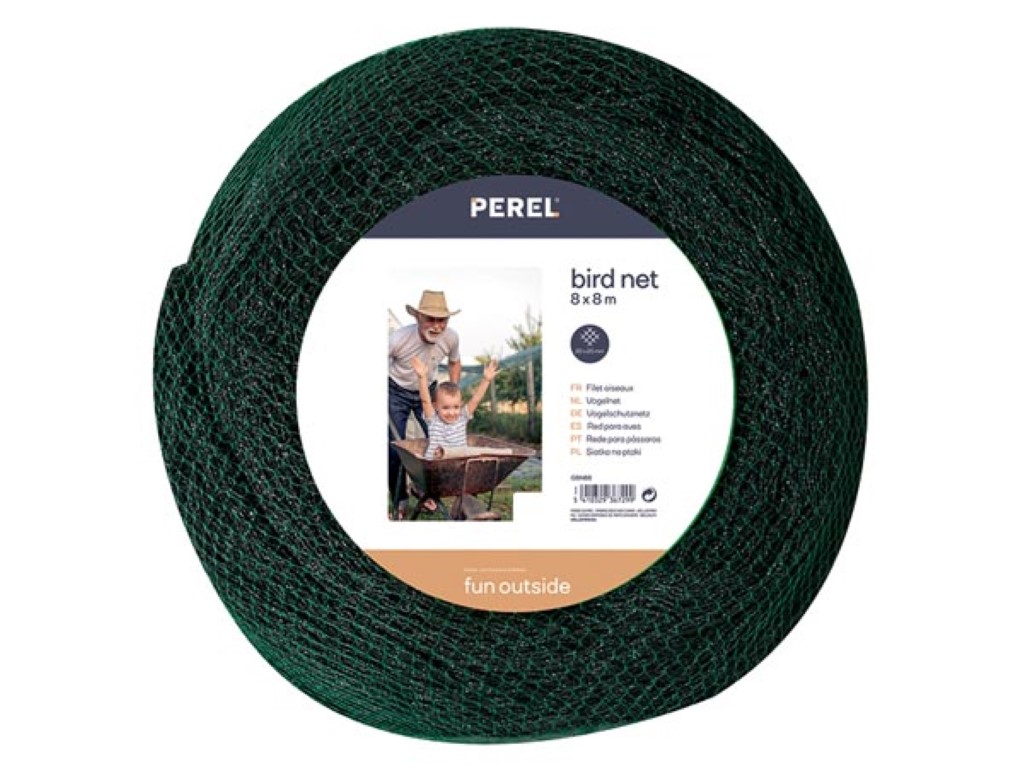 Vogelnet, Polyester, Maaswijdte 2 cm², 8 x 8 m, Groen
