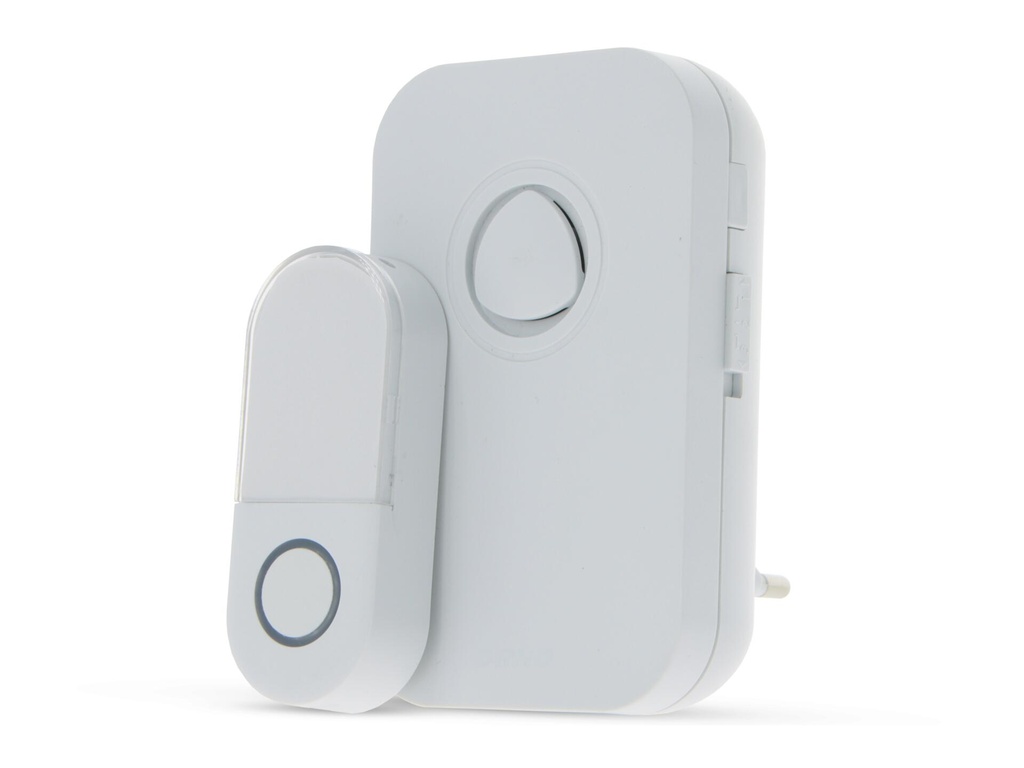 [423010024] Ceezam Draadloze Deurbelset Plug-in 100m 38 Melodieën Wit