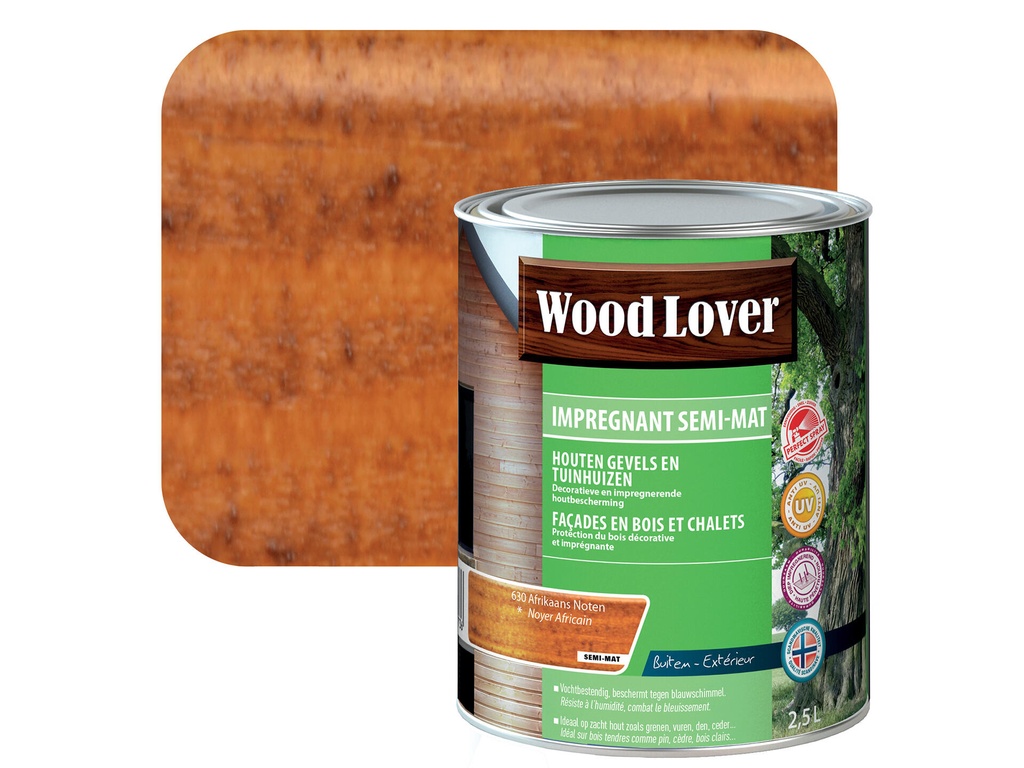 WOODLOVER IMPREGN. SEMI-MAT 630 AFRIKAANS NOTEN 2,5 LITER