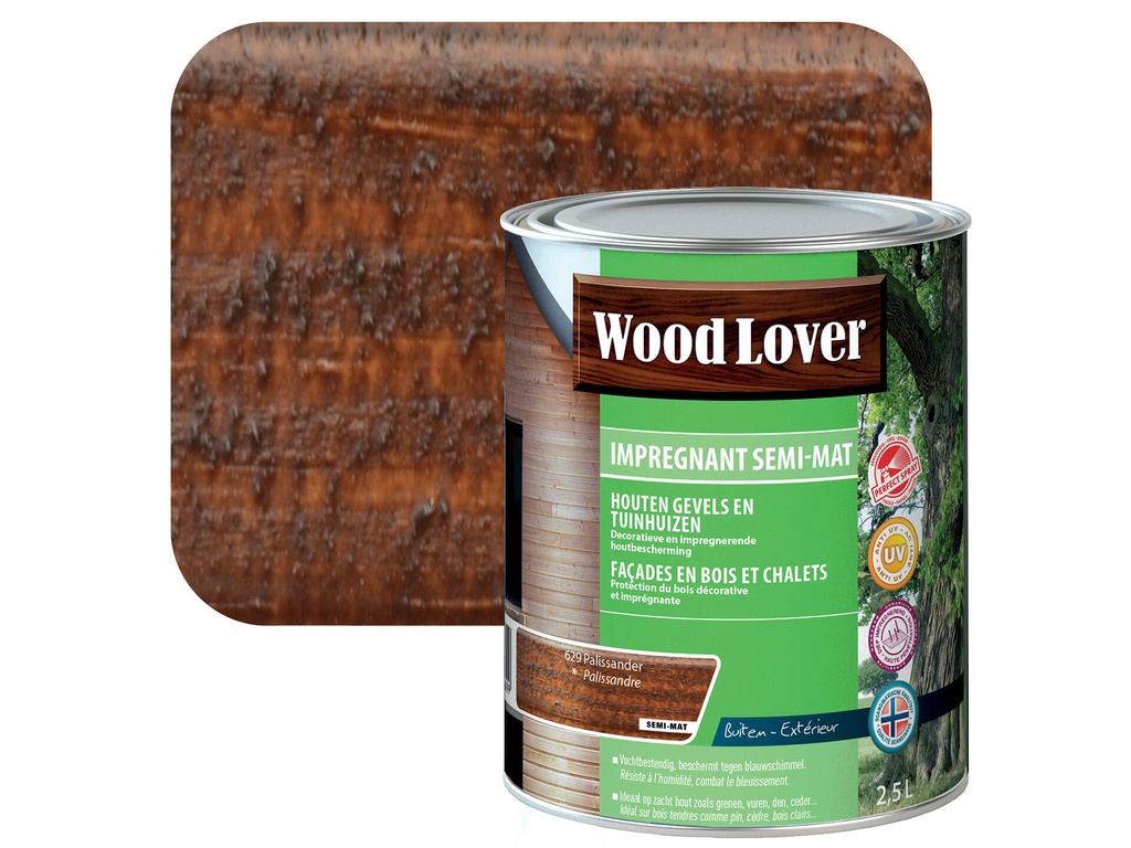 WOODLOVER IMPREGN. SEMI-MAT 629 PALISSANDER 2,5 LITER