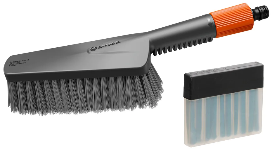 [18863-20] Gardena Cleansystem Schoonmaakset met Handborstel M Soft, Zeepstaafjes