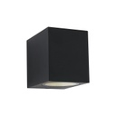 WANDLAMP LED'S Light BUITEN MAT ZWART VIERKANT DOWN GU10