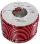 |HIFI LUIDSPREKERKABEL ROOD/ZWART 2X2,5 mm² 100m rol