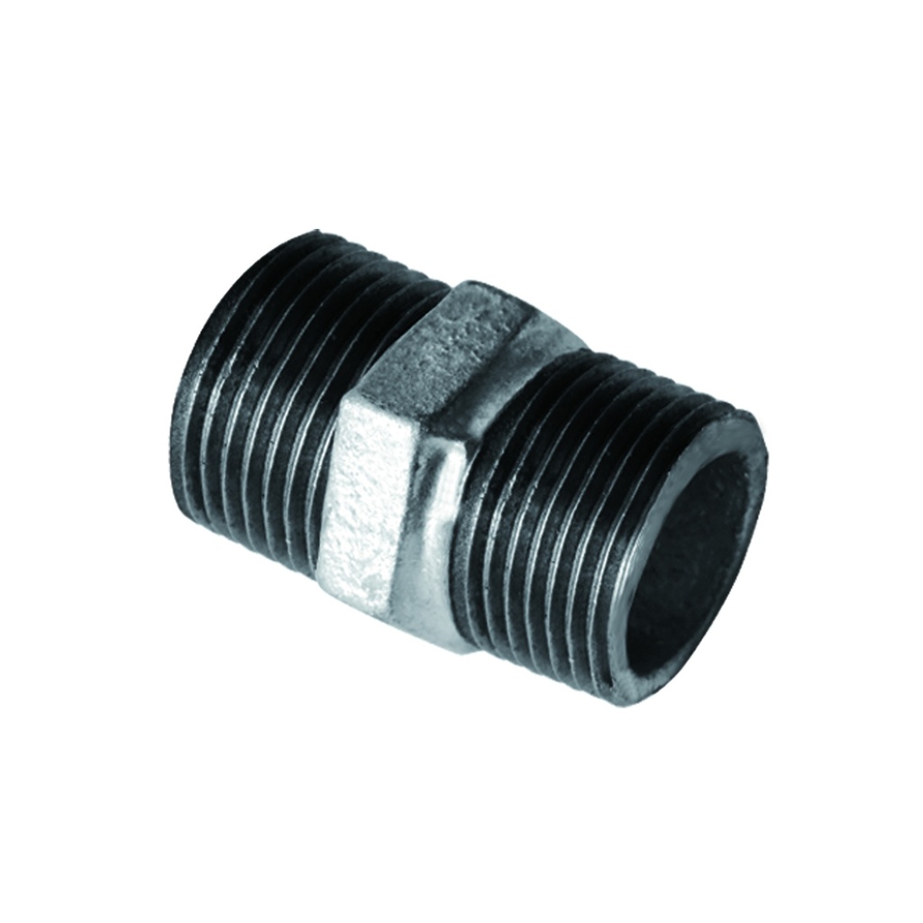 GALVA DUBBEL NIPPEL 1/2" FIG.280