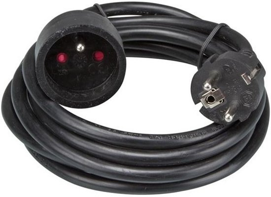 VERLENGKABEL SNOER 3 METER 3x1,5 16A ZWART