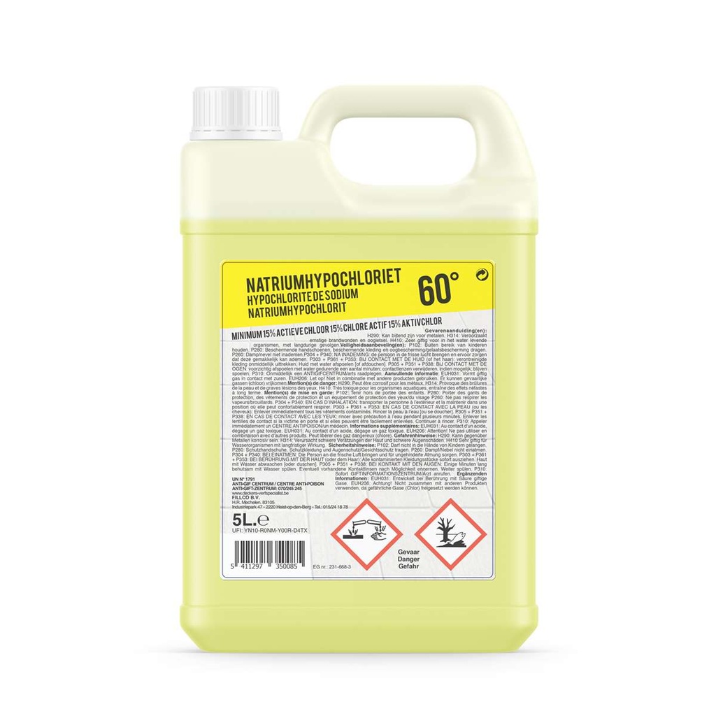 Natriumhypochloriet (Pure Chloor) 5l