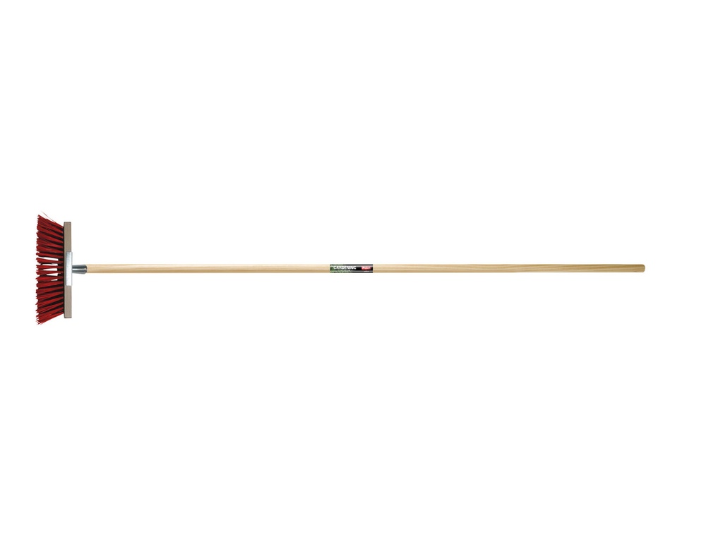 Polet Bezem PP Rood + Staaldraad 75mm met Steel 270mm