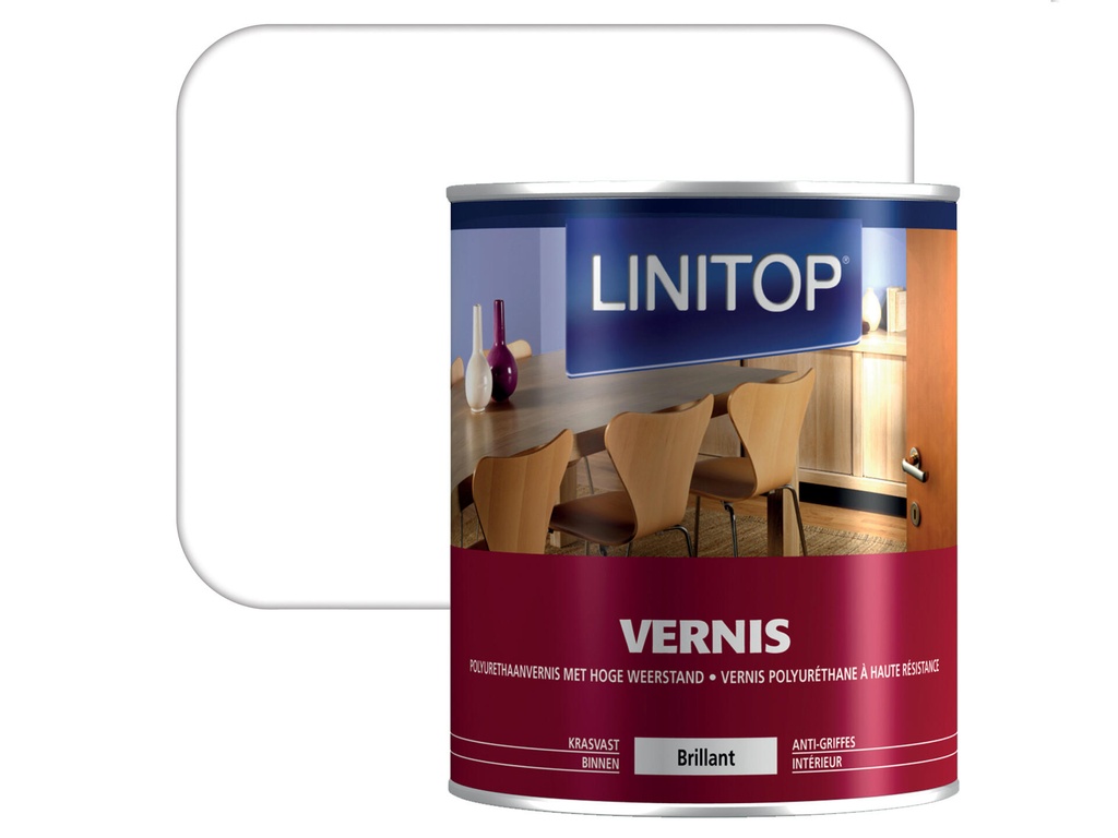 Linitop Vernis Hoogglans 0,75l Kleurloos