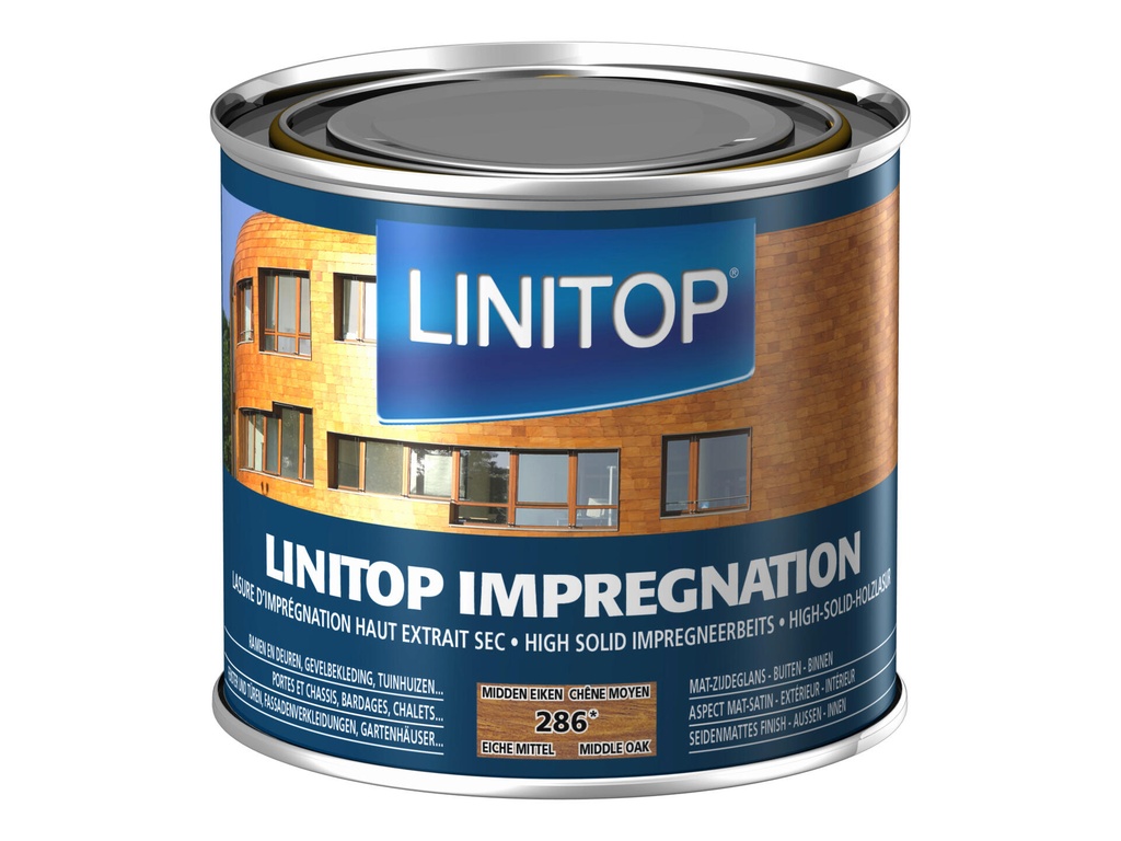 Linitop Impregnatiebeits 2,5l Midden Eik