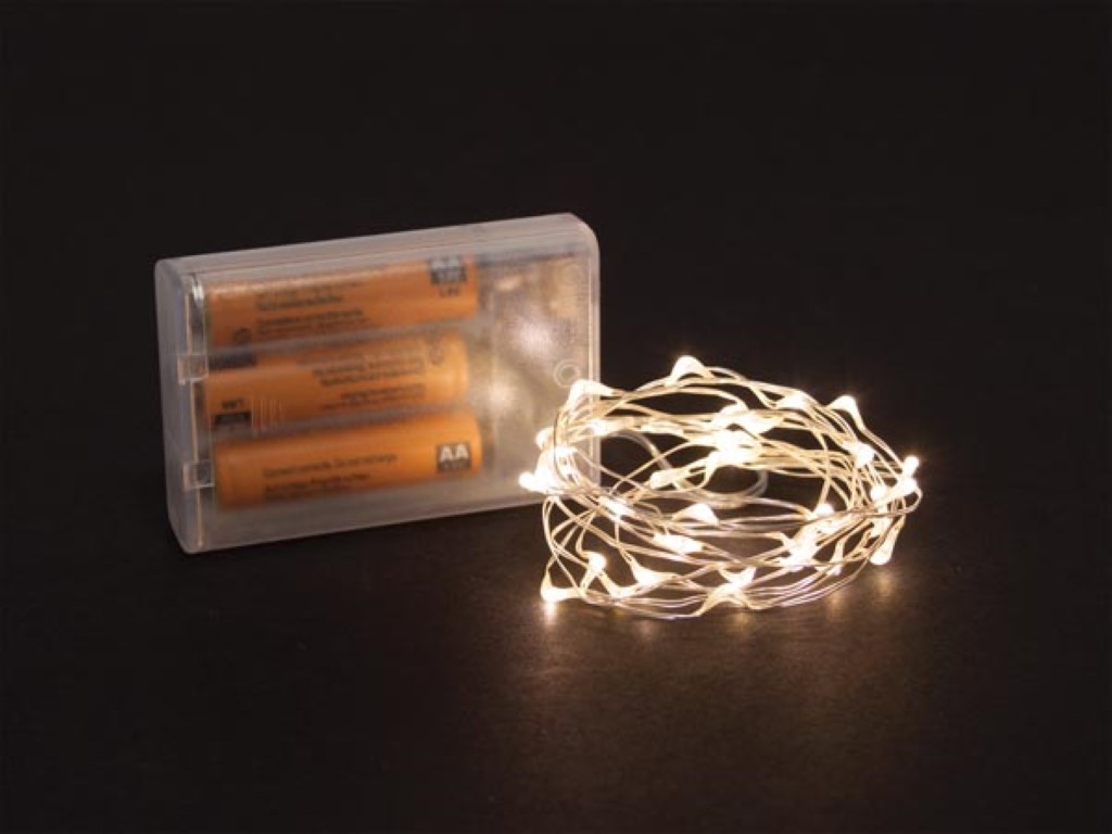 Kerstlichtjes Microlight LED - 2 m - 40 warm witte lampjes