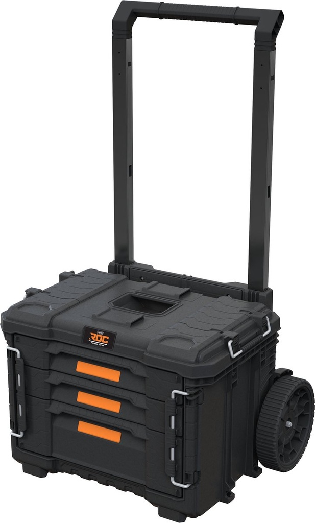 [260652] Keter Roc Pro Gear XL Gereedschapswagen met Koffer - 3 lades - 64x47x79 cm - Zwart
