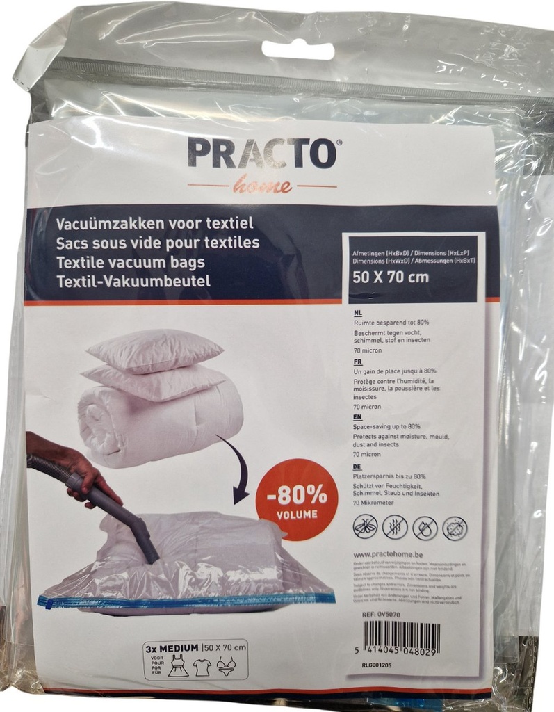 Vacuum Opberghoes 50x70cm 3st