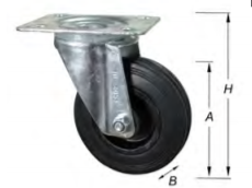 ZWENKWIEL ZWAAR ZWART 125MM