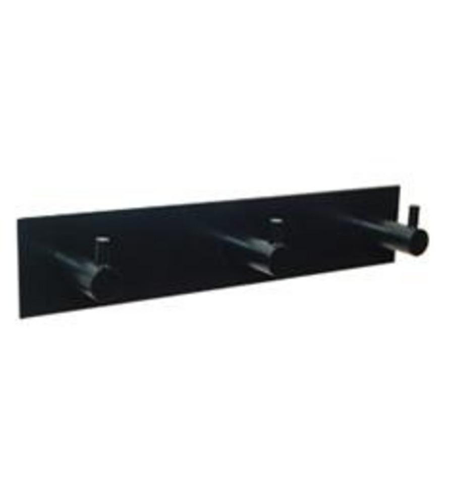 Kapstok 3 Haken - Zwart