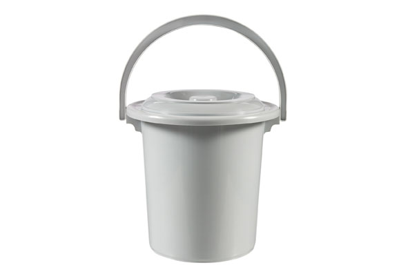 TOILETEMMER 10L LICHT GRIJS 31X31XH32 CURVER