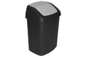 CURVER SWING AFVALBAK 10L ZWART-LICHTGRIJS 20X25XH38CM