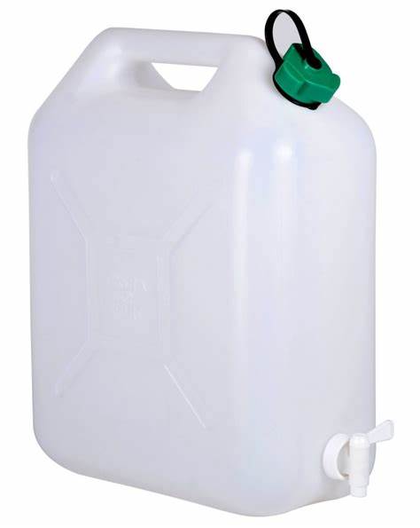 JERRICAN 10L "VOEDING"+KRAAN WIT