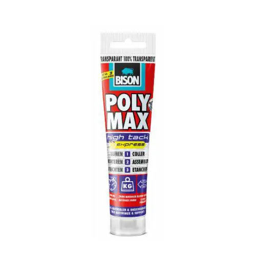 BISON POLYMAX HIGH TACK TRANSPARANT 115G