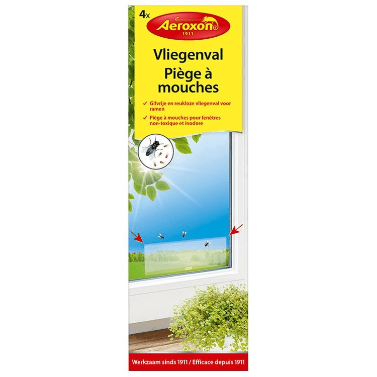 Aeroxon Vliegenval voor Ramen 4st