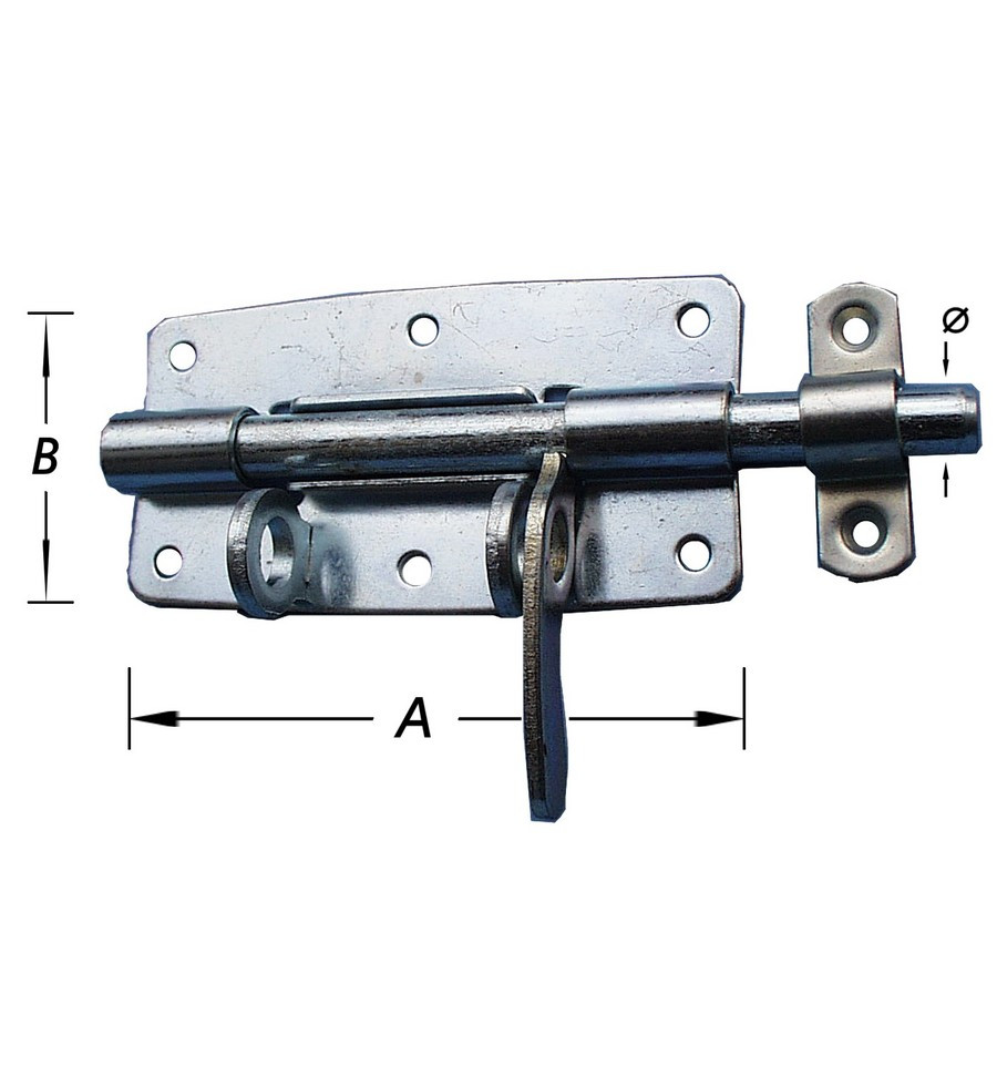 Plaatgrendel Voor Hangslot 100mm