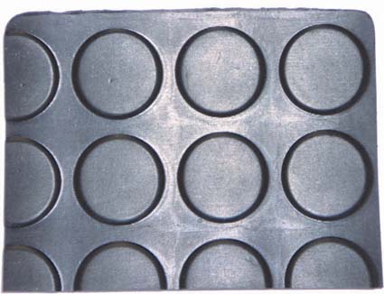 [RTNOP0312] Rubbermat Noppen 3mm 1,2m Breed per Meter