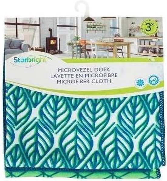 STARBRIGHT MICROVEZEL DOEK 35X35CM 250GR/M² 3ST