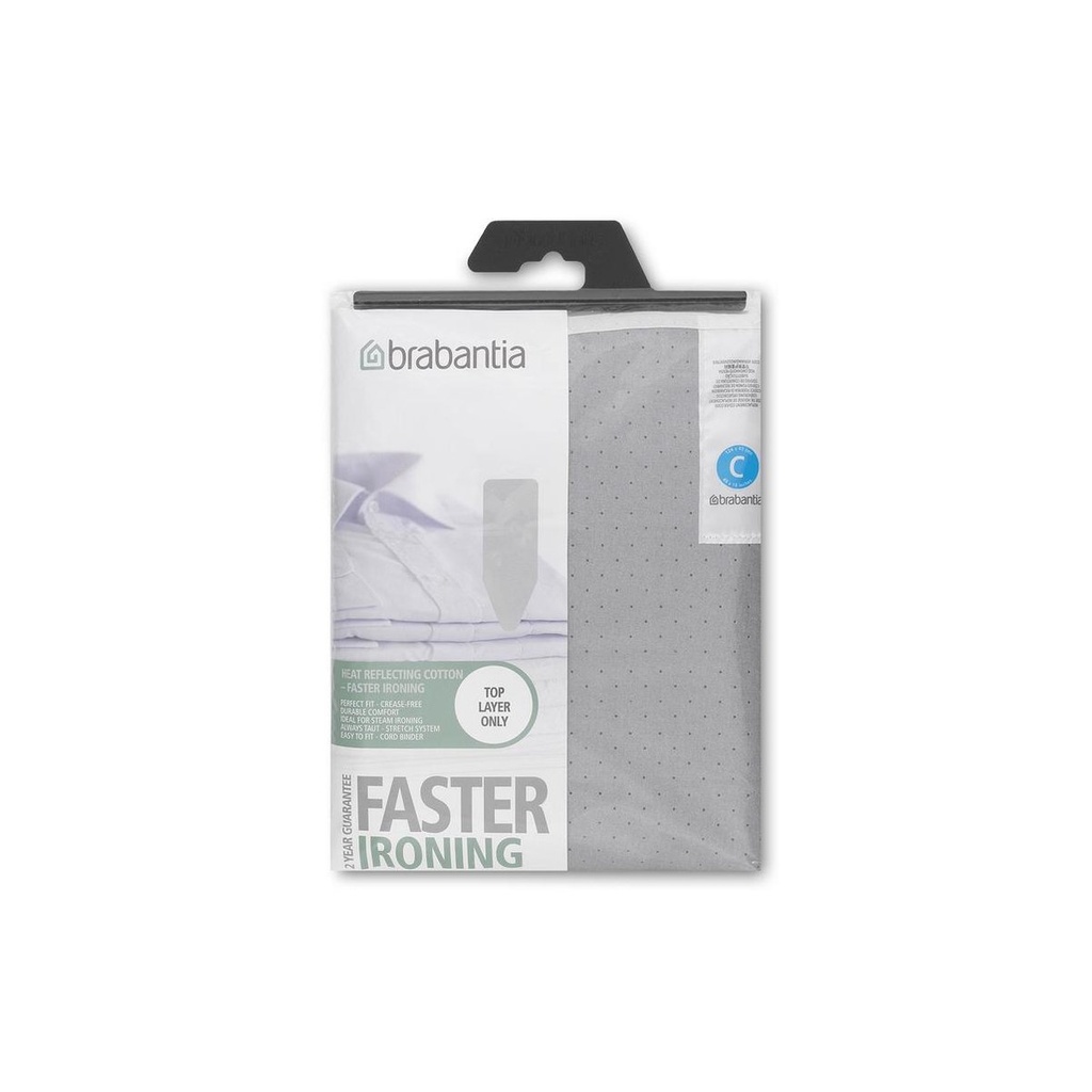 Brabantia Strijkplankhoes C siliconen metallic 124x45cm