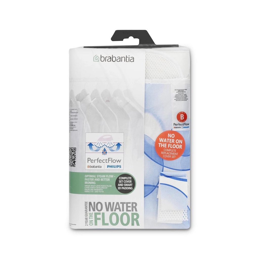Brabantia Strijkplankhoes B Perfect Flow 124x38 cm Bubbles