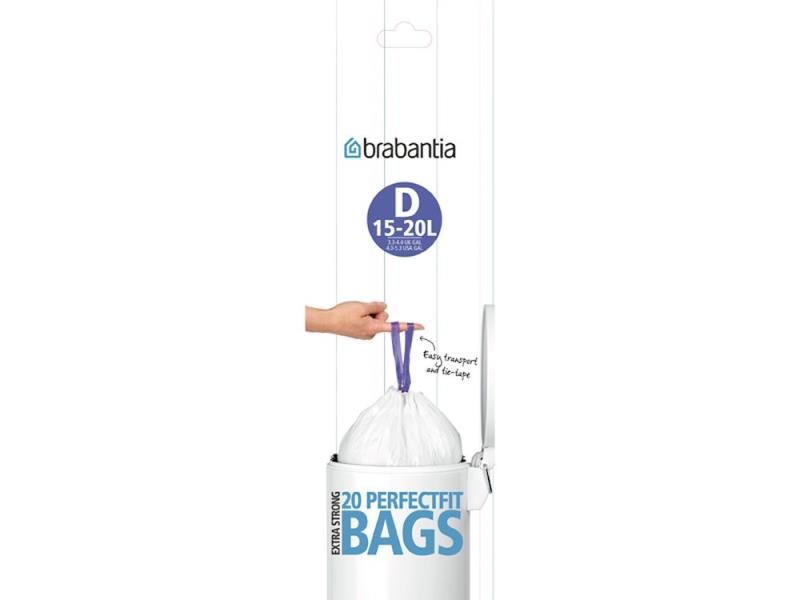 BRABANTIA AFVALZAK 15L STRING type D 20st