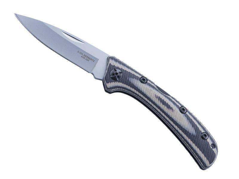 Zakmes Herbertz zwart/beige RVS/G10