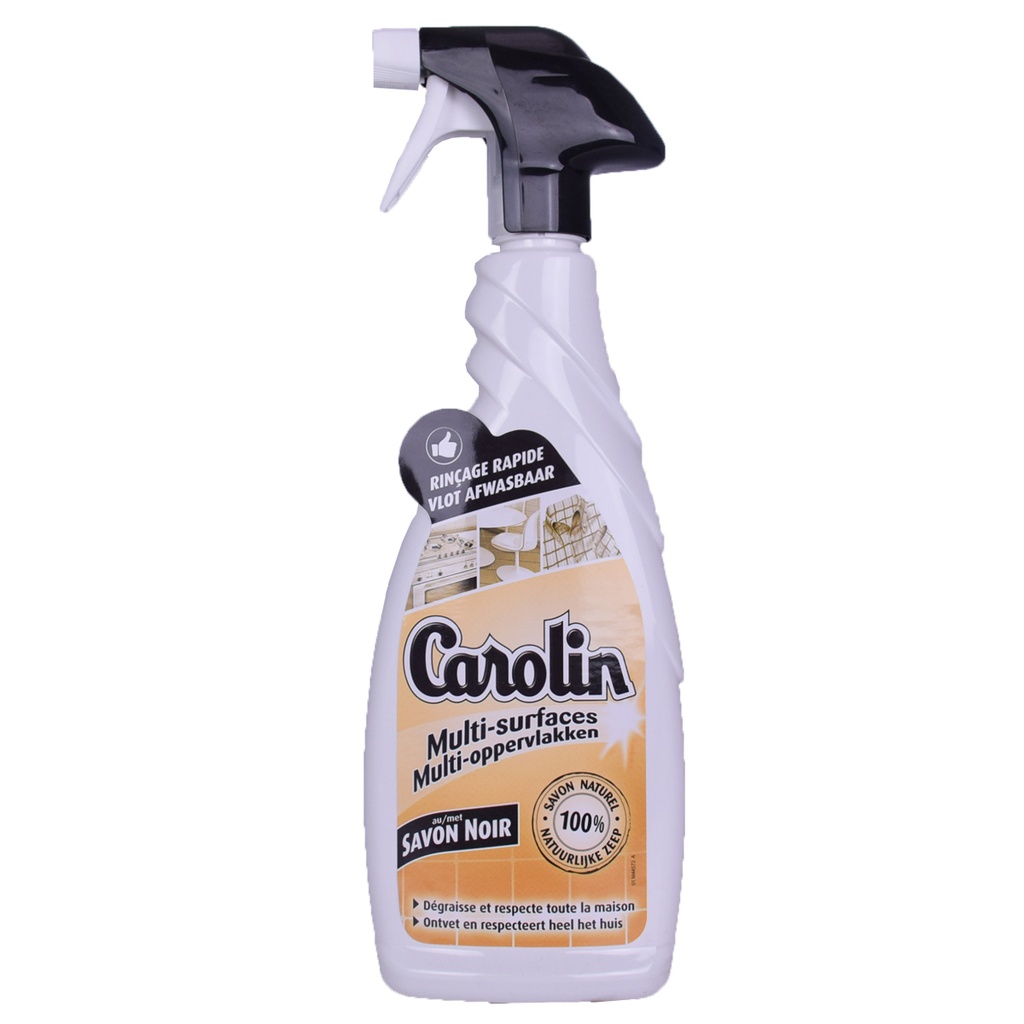 CAROLIN 650ML SPRAY MULTI CLEAN MET SAVON NOIR