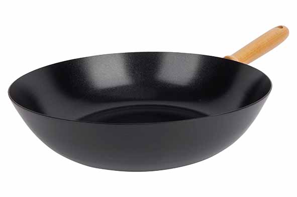 Fusion Wok Ø30cm - Alle Vuren Koolstofstaal + Antikleef Coating
