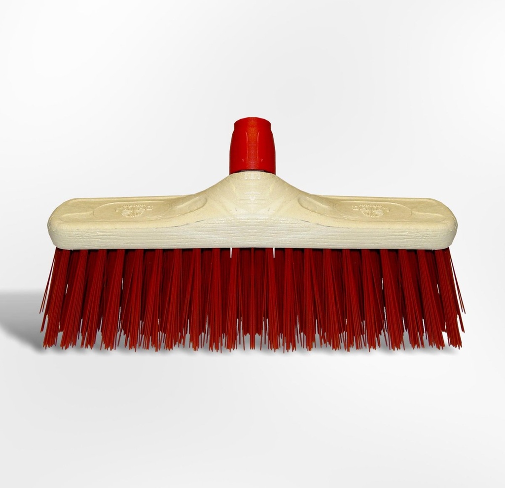 KUNSTSTOF STRAATBEZEM PVC ROOD 31CM