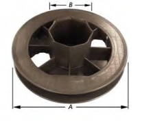 [1-3963] Lintschijf PVC 200mm voor Achtkantas Rolluik