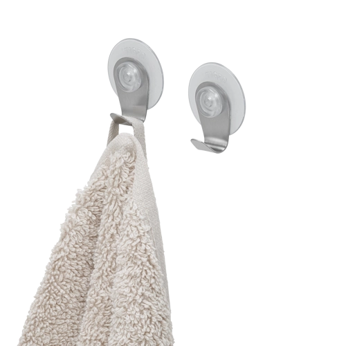 Tiger Simply Handdoekhaak met zuignap Inox geborsteld (2 stuks)