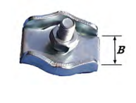 KABELKLEM "SIMPLEX" VERZINKT 2MM 2stuks