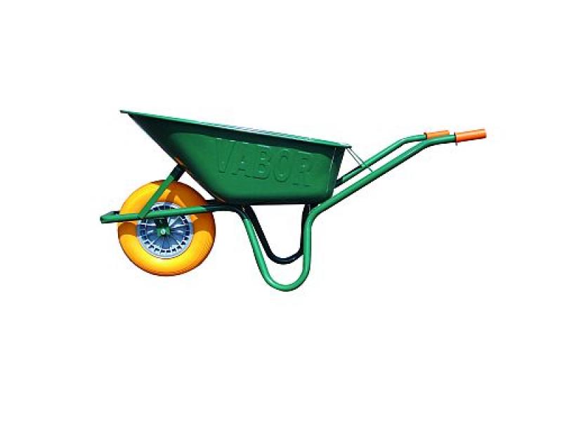 Vabor Rondneuskruiwagen 90L bak gelakt 1.1mm PP velg, vollebandwiel, polyurethaan