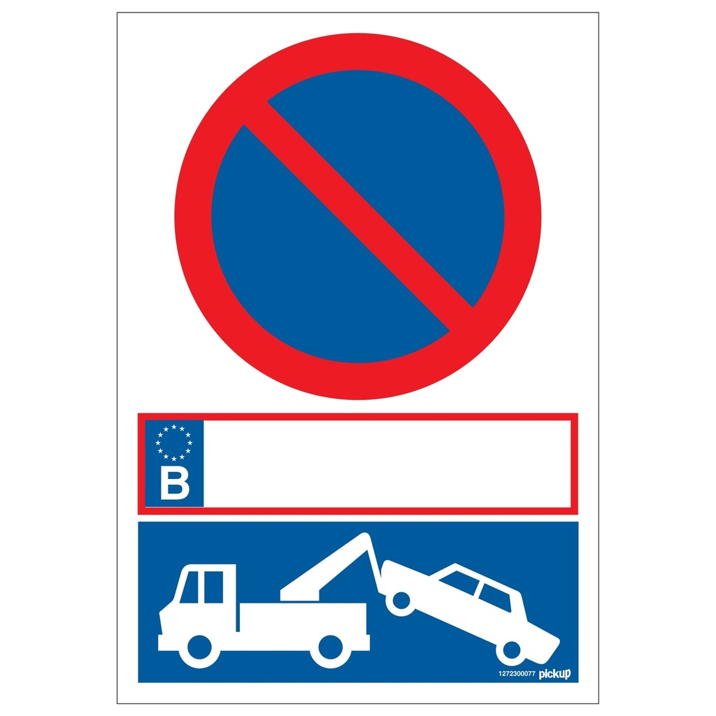 Pickup Pictogram 23x33cm Kunststof Parkeerverbod/Wegsleepregeling
