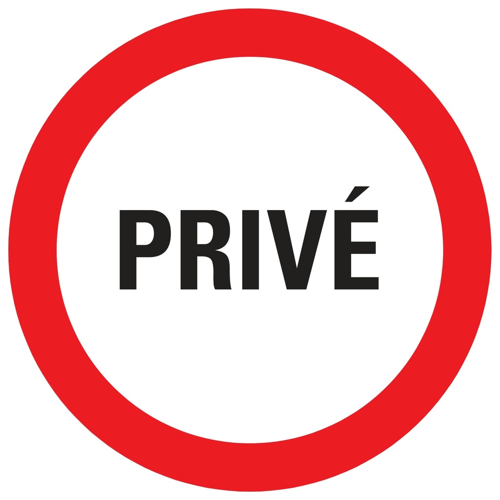 Pickup Pictogram Privé ø18cm