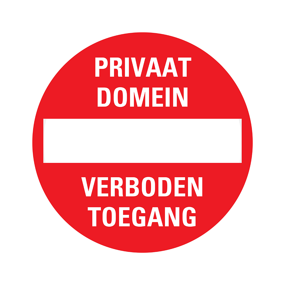 [1270180845] Pickup Ø18 cm - Privaat domein Verboden toegang