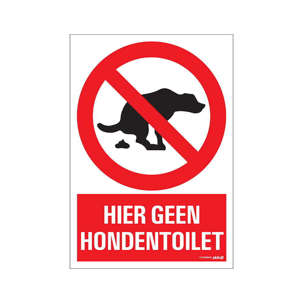 PICTO PU GEEN HONDENTOILET 23X33