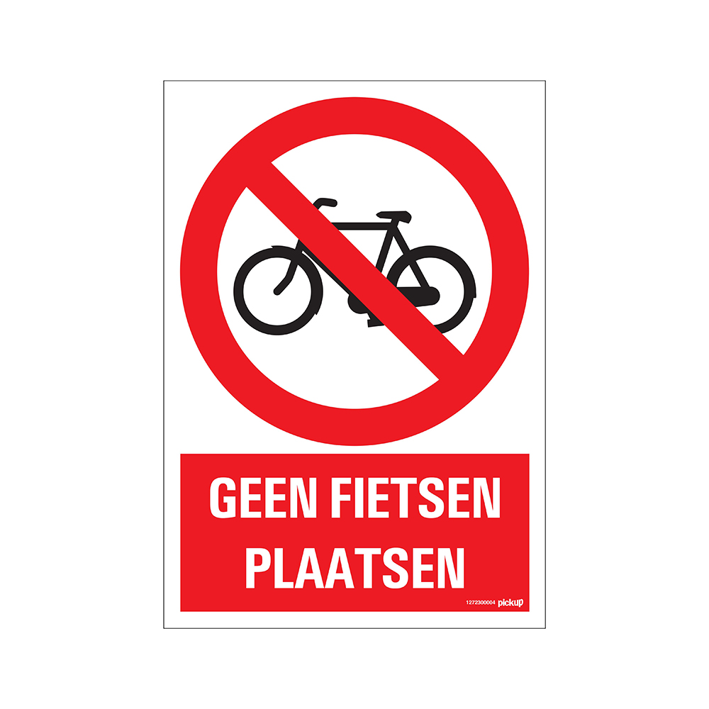 PICTO PU GEEN FIETSEN 23X33