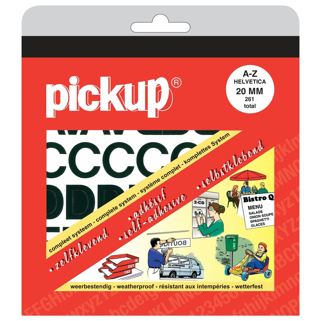 Pickup letterboekje 20 mm zwart