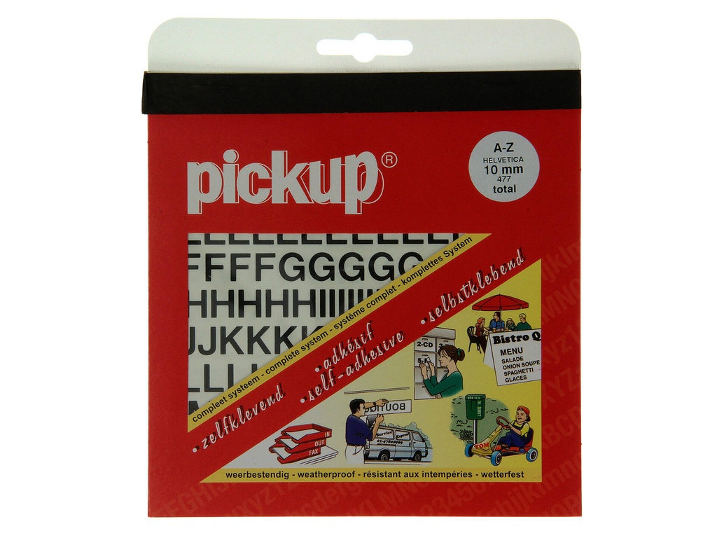 LETTERS/10MM  HELVETICA ZWART