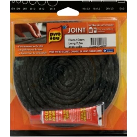 PAKKING ZWART 2,5M Ø10mm + LIJM