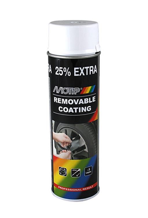 Motip Removable Coating Sprayplast Wit Hoogglans 500ml