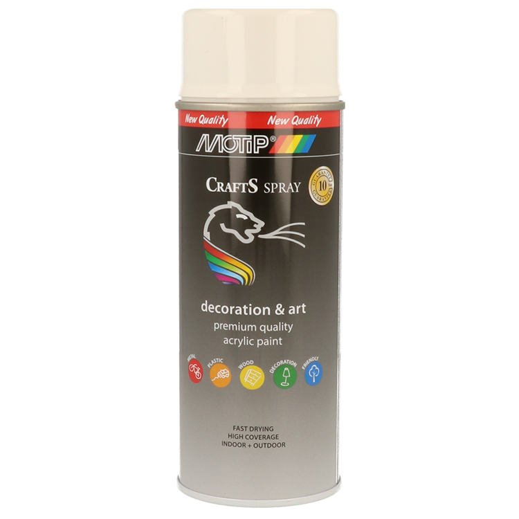 MOTIP CRAFTS RAL 9010 GLANZEND 400ML